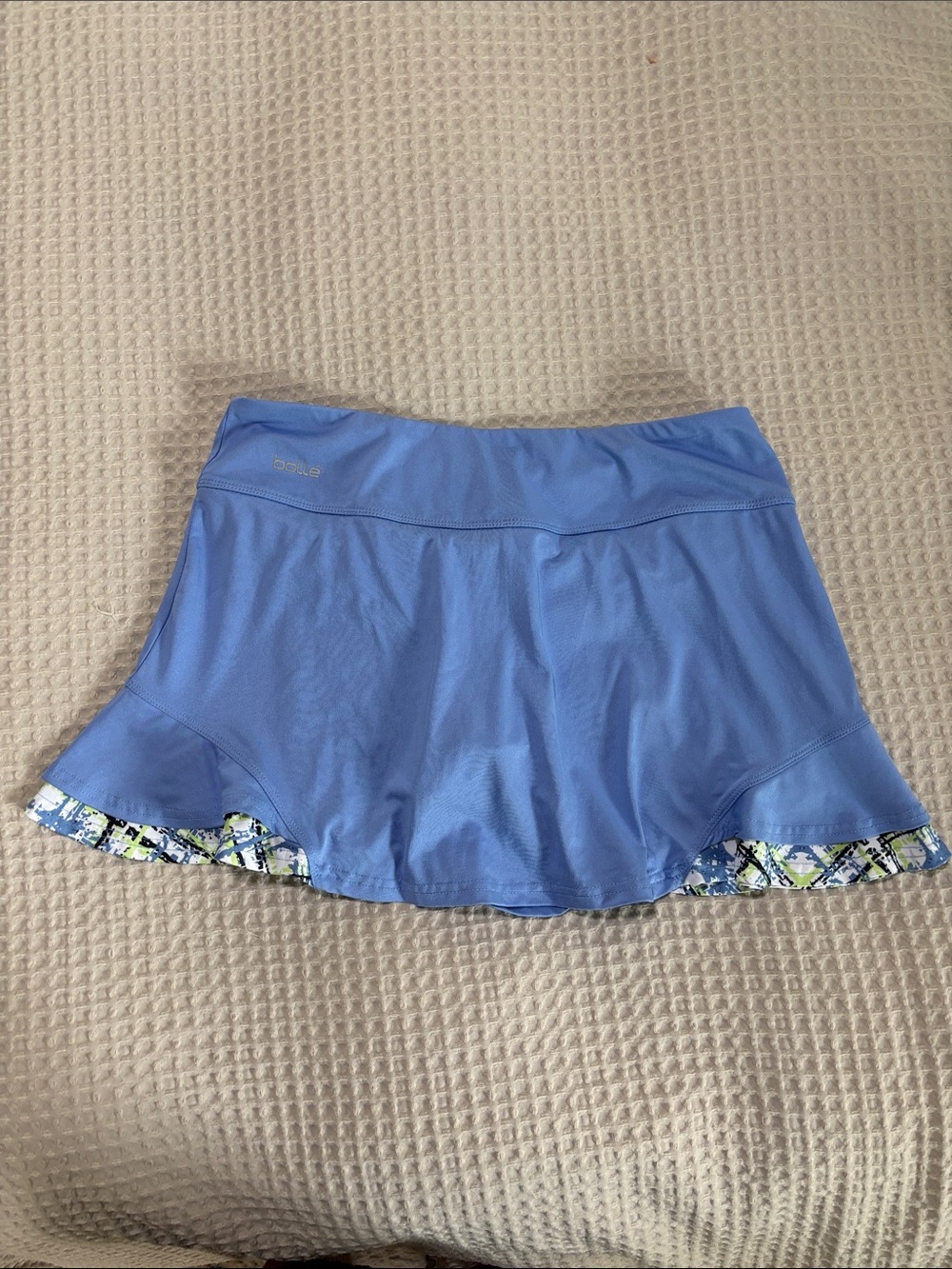bolle Periwinkle Blue Athletic Skort with Patterned Hem